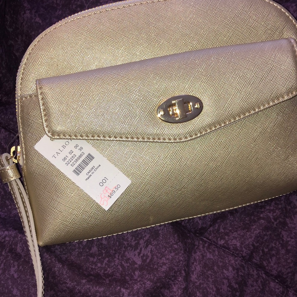 Talbots Gold Handheld/Wristlet Purse!!!